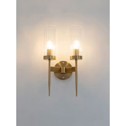 Moosee Torch Twin kinkiet 2x40W złoty/kryształ MSE010400199