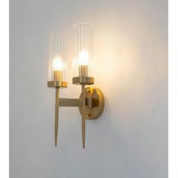 Moosee Torch Twin kinkiet 2x40W złoty/kryształ MSE010400199