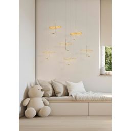 Moosee Leafs lampa wisząca 1x3 W złota MSE1501100167