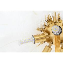Moosee Tiffany lampa stojąca 5x40 W biała-złota MSE1501100417