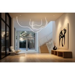 Moosee Lasso lampa wisząca 1x40 W biała-złota MSE1501100440