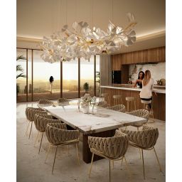 Moosee Flora lampa wisząca 20x40 W biała-złota MSE1501100483