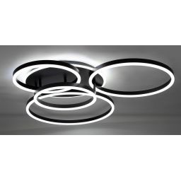 Moosee Rings lampa podsufitowa 66 W LED czarna MSE1501100505