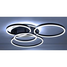 Moosee Rings lampa podsufitowa 66 W LED czarna MSE1501100505