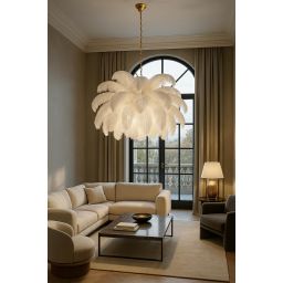 Moosee Tiffany lampa wisząca 18x40 W biała-złota MSE1501100525