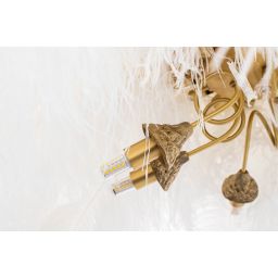 Moosee Tiffany lampa wisząca 18x40 W biała-złota MSE1501100525