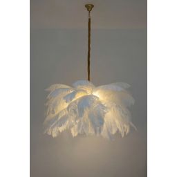 Moosee Tiffany lampa wisząca 18x40 W biała-złota MSE1501100525