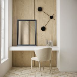 Ars Longa Helsinki lustro 55,2x45,2 cm prostokątne czarne HELSINKI4050-C