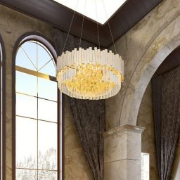 MaxLight Trend lampa wisząca 8x40W złota P0368