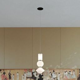 MaxLight Akiko lampa wisząca 1x23W LED biała/czarna P0468