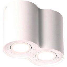 MaxLight Basic Round lampa podsufitowa 2x50 W biała C0085