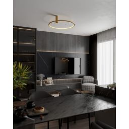 MaxLight Queen lampa podsufitowa 1x15 W złoty szczotkowany C0239