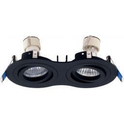 MaxLight Signal II lampa do zabudowy 2x50W czarna H0087