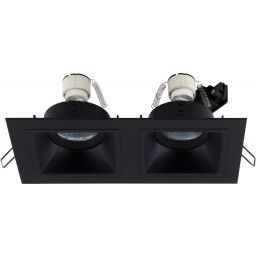 MaxLight Hit II lampa do zabudowy 2x50W czarna H0091