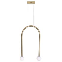 MaxLight Enigma lampa wisząca 2x2 W złoto szczotkowane P0514