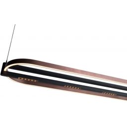 MaxLight Singapur lampa wisząca 1x80 W sand black/brush coffee P0552