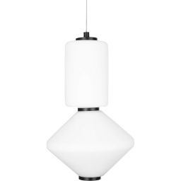 MaxLight Akiko lampa wisząca 1x16 W biała-czarna P0467