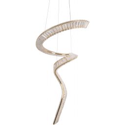 MaxLight Charme lampa wisząca 1x60W LED złota/kryształ P0477