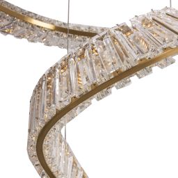 MaxLight Charme lampa wisząca 1x60W LED złota/kryształ P0477