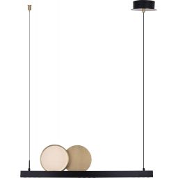 MaxLight Momo lampa wisząca 1x35W LED czarna/złota P0487
