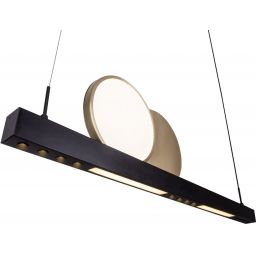 MaxLight Momo lampa wisząca 1x35W LED czarna/złota P0487