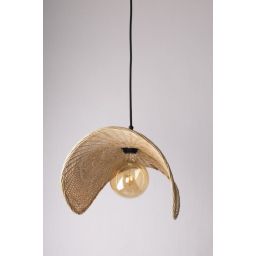 MaxLight Koshi lampa wisząca 1x60W czarna/rattan P0498