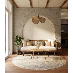 MaxLight Koshi lampa wisząca 1x60W czarna/rattan P0498