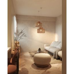 MaxLight Raffle lampa wisząca 1x15 W beżowa P0587