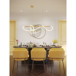 MaxLight Laguna lampa wisząca 1x30 W złota P0614