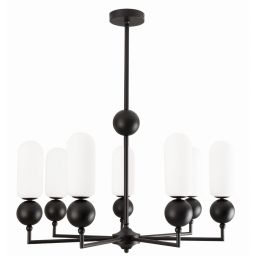 MaxLight Nova lampa wisząca 7x7 W biała-czarna P0632