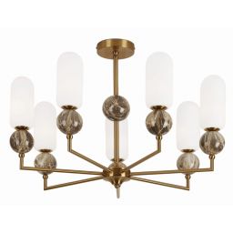 MaxLight Nova lampa wisząca 7x7 W biała-złota P0633