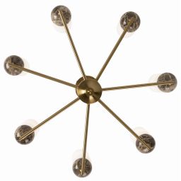 MaxLight Nova lampa wisząca 7x7 W biała-złota P0633