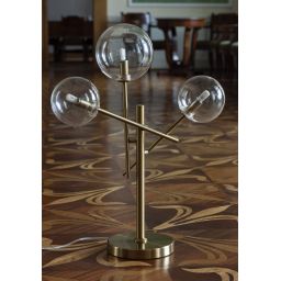 MaxLight Lollipop lampa stołowa 3x40W mosiądz T0035