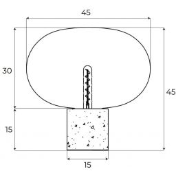MaxLight Moonstone lampa stołowa 1x7 W czarna-przydymiona T0057
