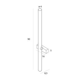 MaxLight Thora kinkiet 1x18 W czarny W0421D