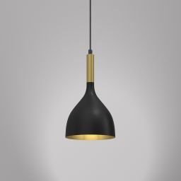 Luminex Noak lampa wisząca 1x60W czarny/złoty 3890