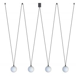 Nowodvorski Lighting Sling lampa wisząca 4x12 W biała-czarna 10354