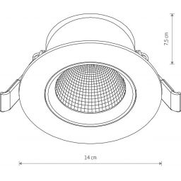 Nowodvorski Lighting Egina lampa do zabudowy 1x15 W biała 10555
