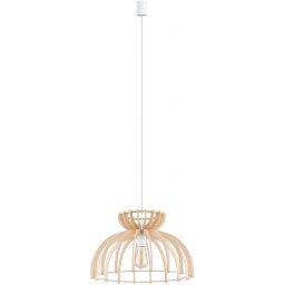 Nowodvorski Lighting Kymi C lampa wisząca 1x60W biały/drewno 10572