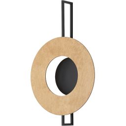 Nowodvorski Lighting Sunset Natural A kinkiet 2x12 W czarny-drewno 10576