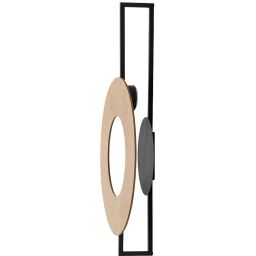 Nowodvorski Lighting Sunset Natural A kinkiet 2x12 W czarny-drewno 10576