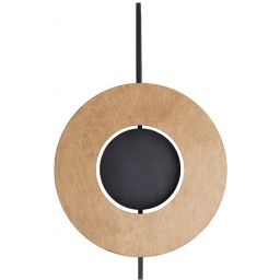 Nowodvorski Lighting Sunset Natural A kinkiet 2x12 W czarny-drewno 10576