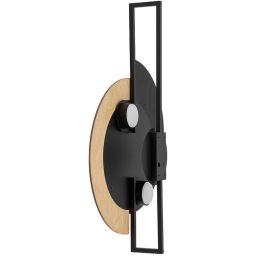 Nowodvorski Lighting Sunset Natural B kinkiet 2x12 W czarny-drewno 10577