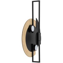 Nowodvorski Lighting Sunset Natural C kinkiet 2x12 W czarny-drewno 10578