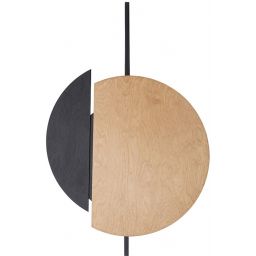 Nowodvorski Lighting Sunset Natural C kinkiet 2x12 W czarny-drewno 10578