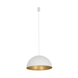 Nowodvorski Lighting Hemisphere lampa wisząca 1x25 W biała-złoty satynowy 10700