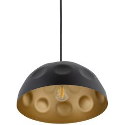 Nowodvorski Lighting Hemisphere lampa wisząca 1x25 W czarna-złoty satynowy 10702