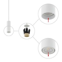 Nowodvorski Lighting Fourty lampa wisząca 1x10W biały 10764