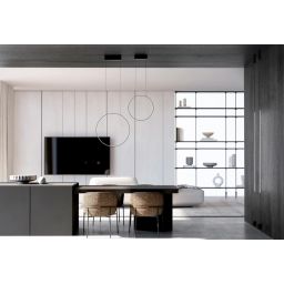 Nowodvorski Lighting Circolo lampa wisząca 1x18 W czarna 10860