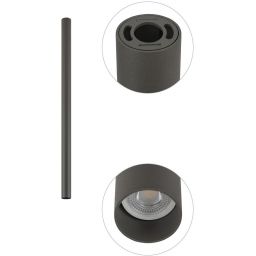Nowodvorski Lighting Fourty lampa podsufitowa 1x10 W umbra gray 10887
